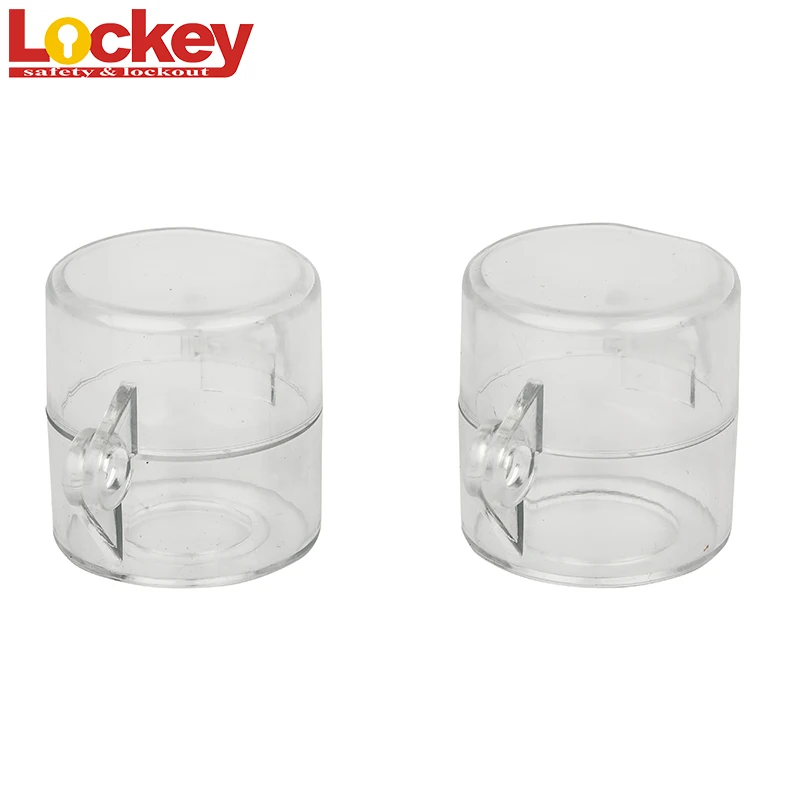 Transparent PC 22.7mm 29.8mm Power Electrical Push Button Switch Safety Lockout