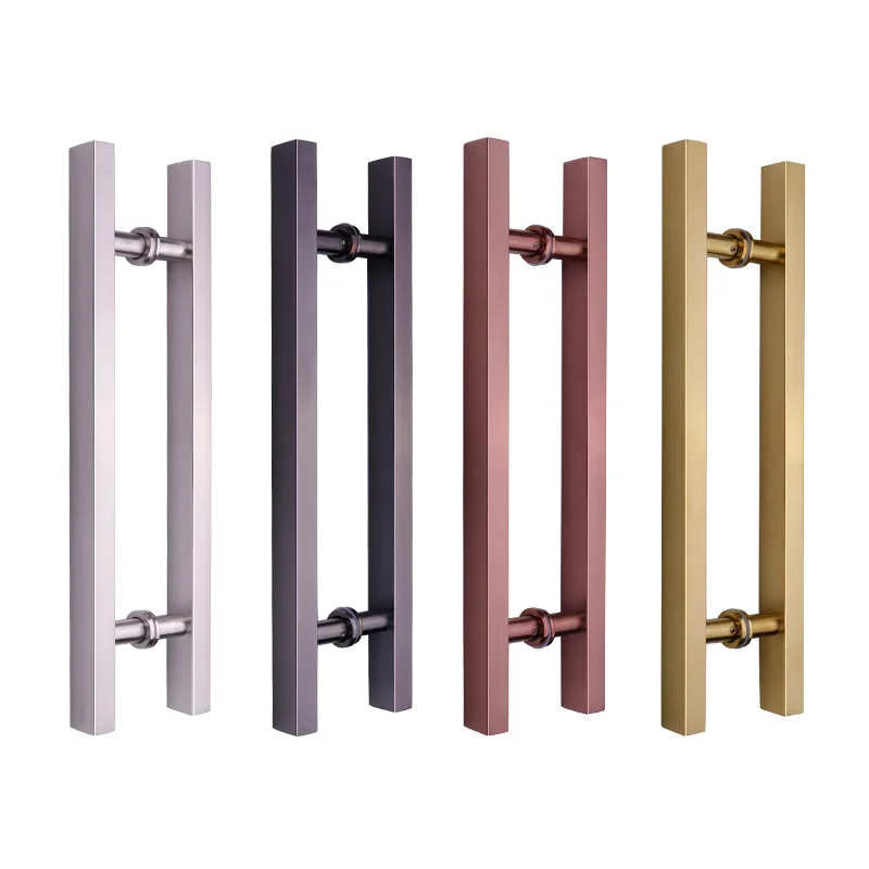 Modern Black And Gold Square Flat bar stainless handle POLISHED AND BRUSHED