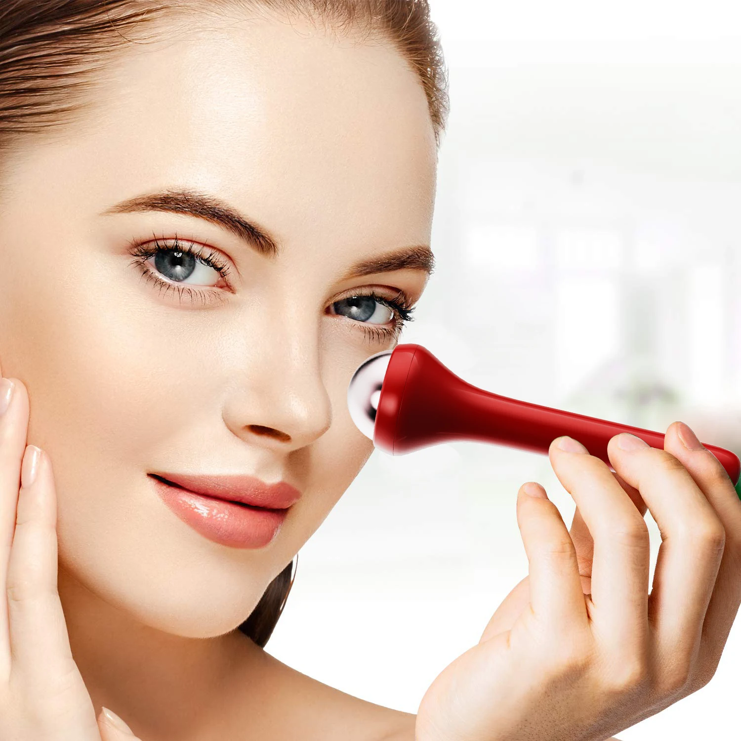 Portable Double Head Usable Eye Face Cream Stick Wand Skin Care Beauty Tool Facial Massage Roller Cosmetic Spoon