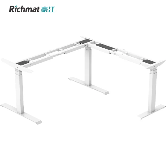 office L shape computer adjustable desk frame