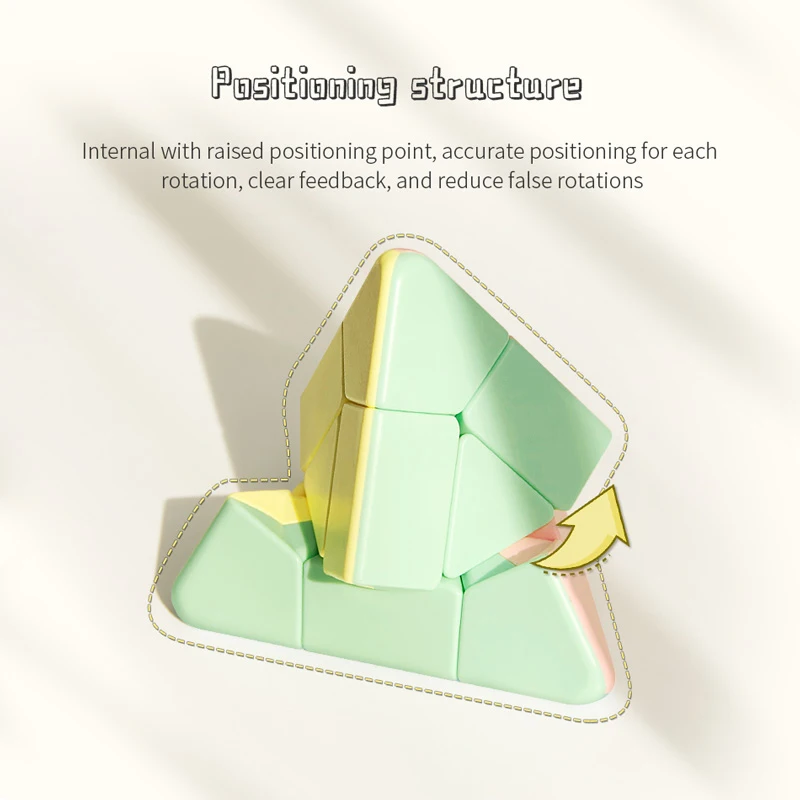 Новое поступление Moyu Macaron Pyramid Magic Cube Специальный треугольный Детский развивающий 3D коробка упаковка 2x2x2
