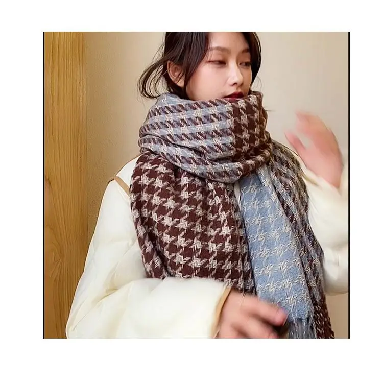 Wholesale Lady Soft Warm Winter Scarf Women Cashmere Scarfs Plaid Pashmina Shawls Scarves For Promotion comfortGift