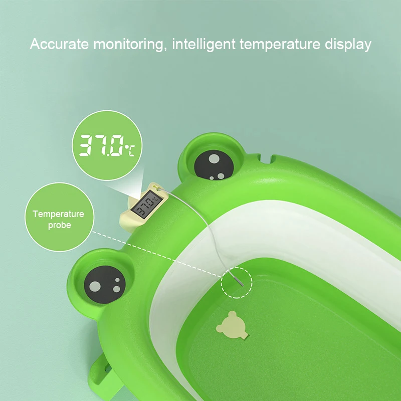 Colorful Save Space High Quality Foldable Babies Bathing Bathtub Set