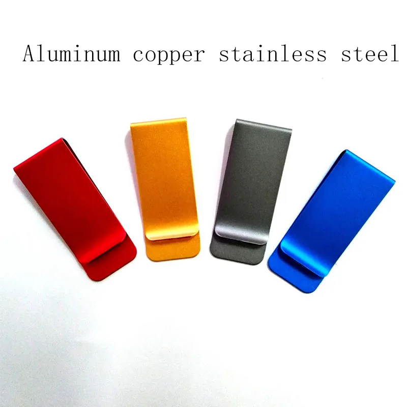 Custom Logo Metal Aluminum  Stainless Steel Money Clip For paper money