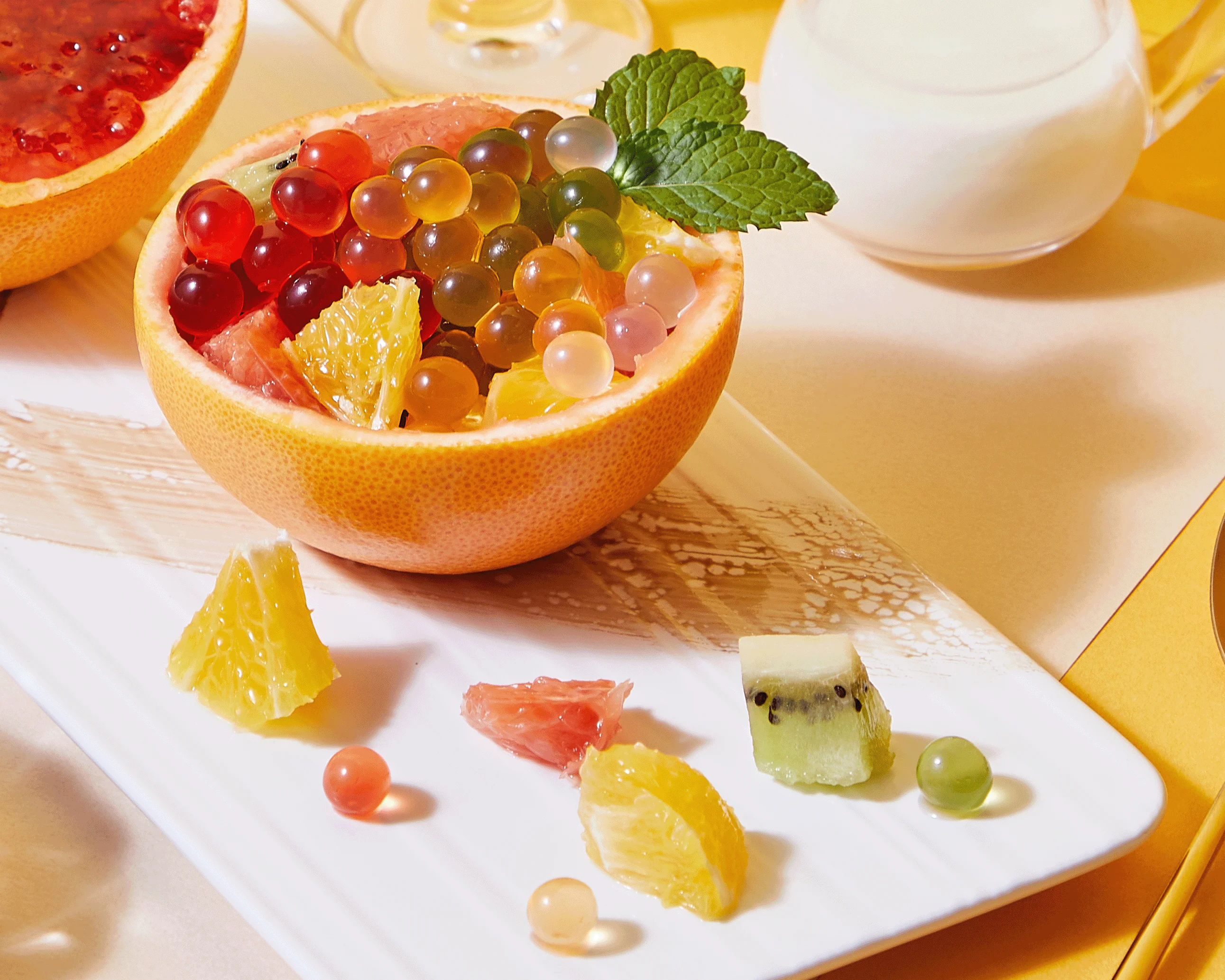 Taiwan Manufacturer Konjac Passionfruit Popping Boba Cherry Flavor 5Kg Ready To Eat