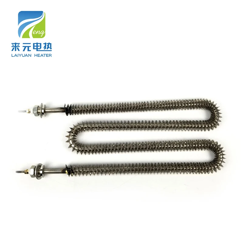 W U I Type Industrial electric resistance air heating element finned tube heater for Load Bank