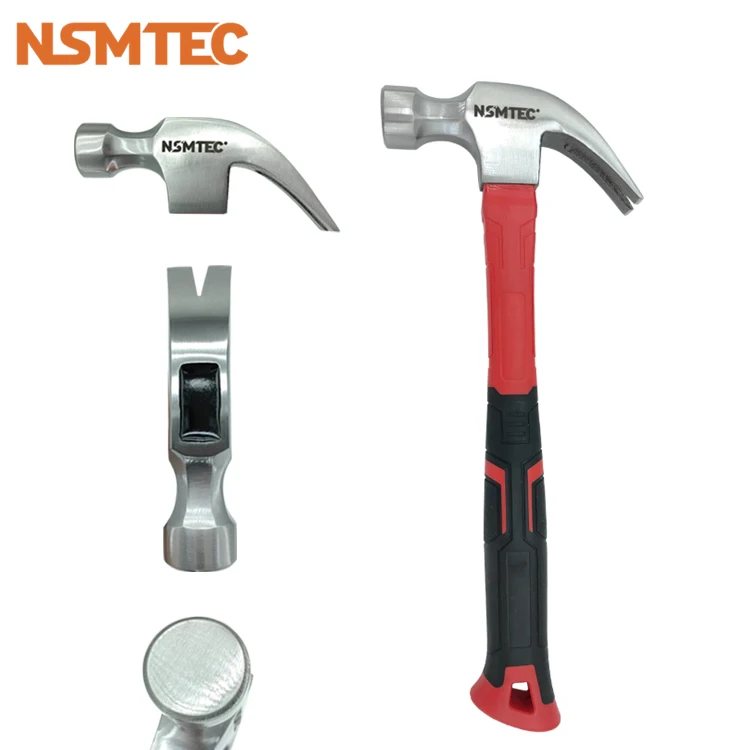 Multifunction Shock-Absorbing Rubber Coated Claw Hammer