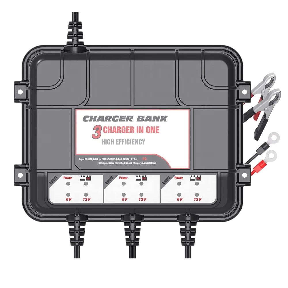 3 аккумулятора (2 а на банк), автоматическое умное водонепроницаемое морское зарядное устройство, 12 В встроенное зарядное устройство и вспомогательное устройство