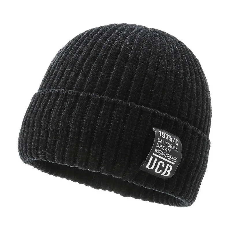 Warm Winter Beanie Hat plus velvet Knitted Skull Hat Thick Fleece Lined outdoor riding windproof woolen hat for Men Women