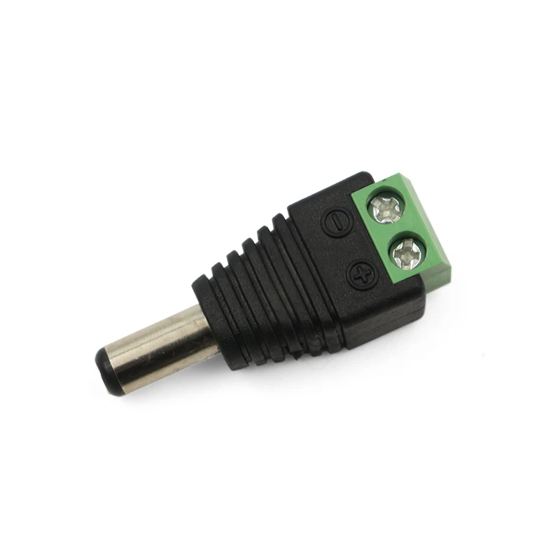 Screw Plug Adapter Cord Female 2 pin 12V male Power Jack DC Connector with CE FCC ROHS for CCTV accessories