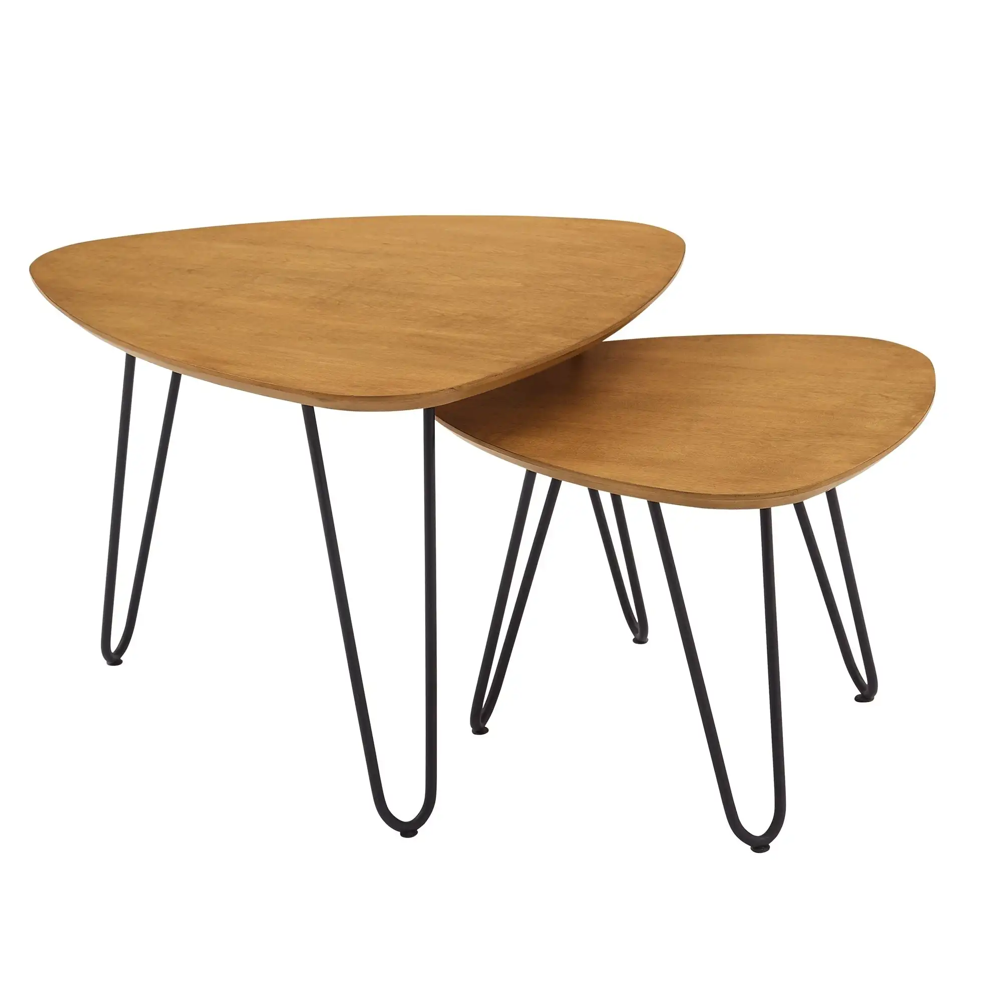 Set of 2 wood Becket Nesting coffee table