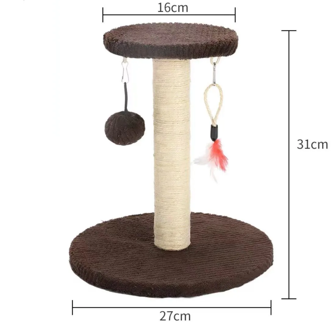 Sisal Rope Cat Scraper Scratching Post Kitten Pet Jumping Tower Toy with Ball Cats Sofa Protector Climbing Tree Scrapers Tower