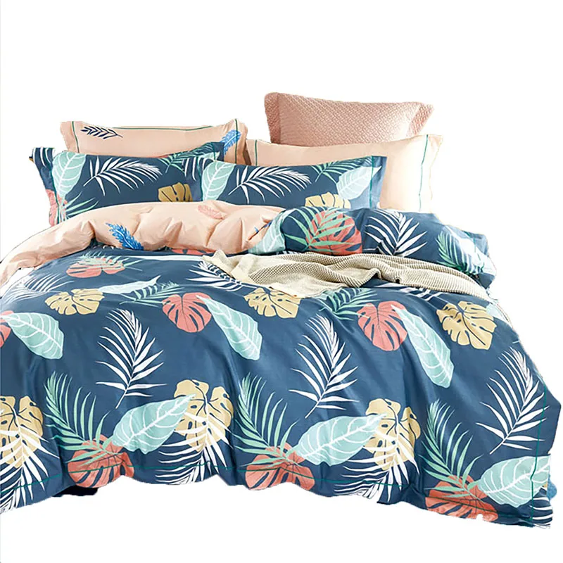
high quality cotton bedding sets Hawaii style printing for bed linen 