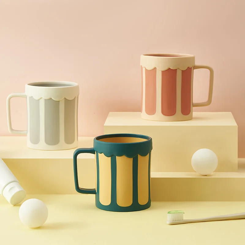 Оптовая продажа, индивидуальные высококачественные экологически чистые бытовые товары для ванной, зубная кружка, пластиковая чашка для зубной щетки