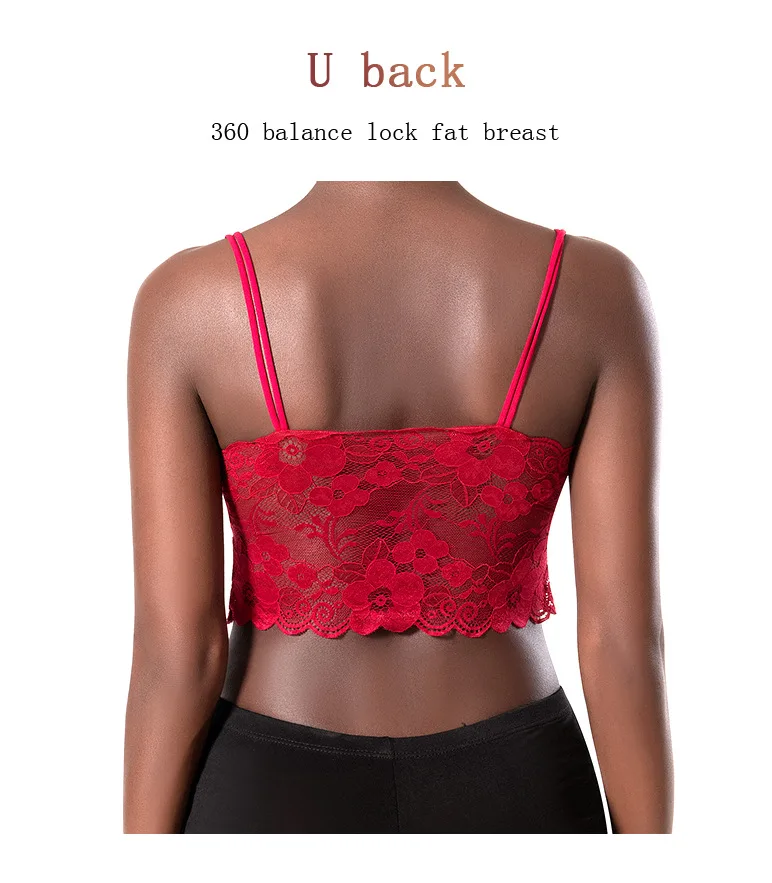 Manufacturers direct sales of the most popular Girl Lady sports Tube Top Wrapped Chest Vest lace Seamless Bra