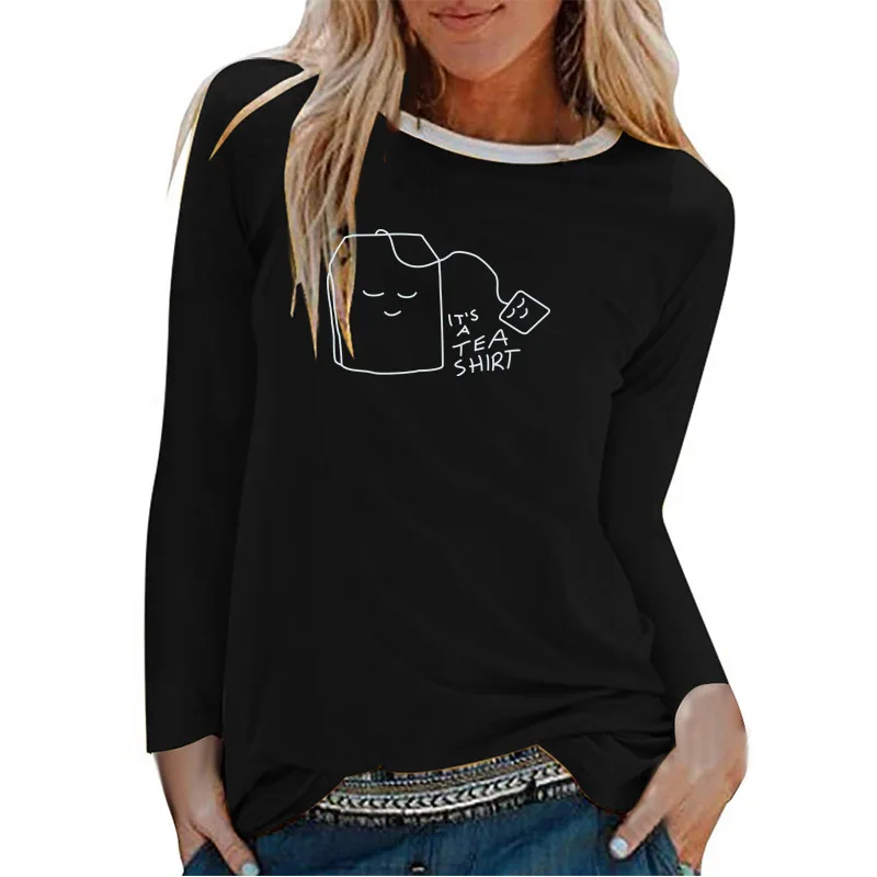 Women Clothes Knitted Fabric Type and O-Neck Collar Women Tea Printed T Shirt