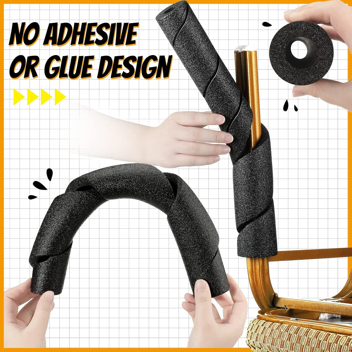 Customized Black Pipe Insulation Foam Tube for Beach Swimming Pool Cargo Padding Ice Rink Bumper