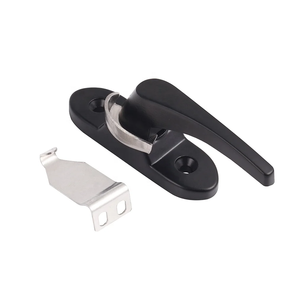 Factory Production Window Accessories Closure UPVC Aluminum Zinc Alloy Moon Lock Window Crescent Lock