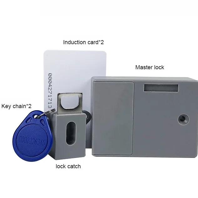 Новый дизайн скрытая карта RFID Умный Магнитный замок для шкафа серебристый черный