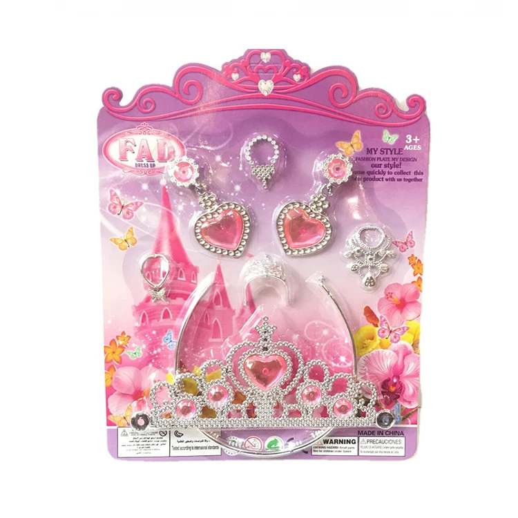 Customization DIY Pretend Play Toy Makeup Toys Set For Girl Crown Jewels Toy