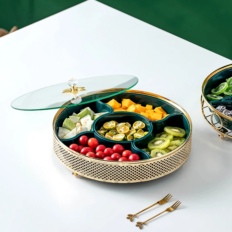 OSBORN Light luxury fruit plate creative dried fruit platter home snack box on living room coffee table