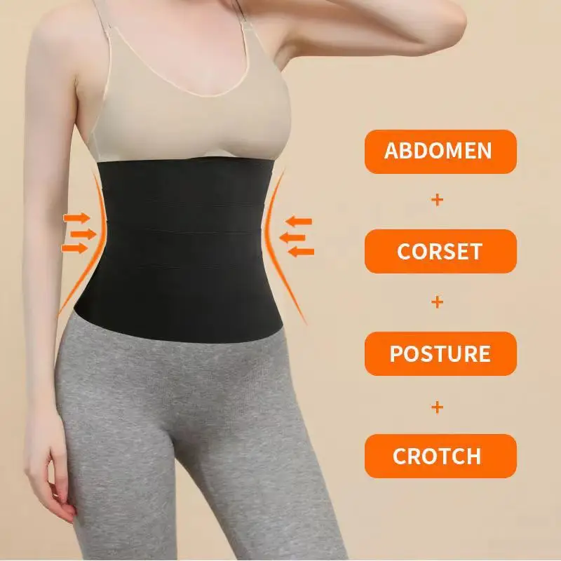 Amazon Hot Sale New Design Flat Shape Body Bandage Waist Slimming Corset Tummy Belly Waist Wraps Shaper Body Corset