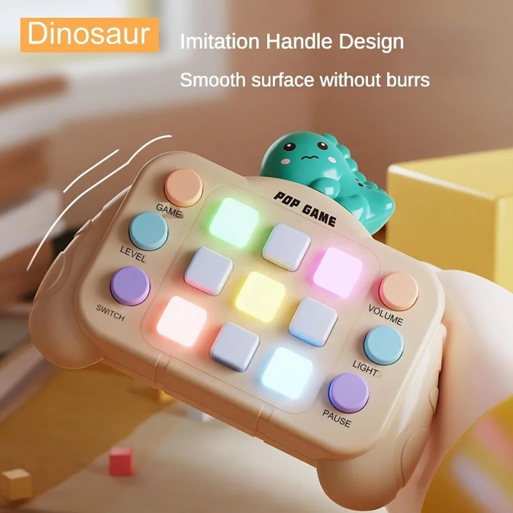 Puzzle quick push pop game light up fast push bubble game console fidget toy handheld popping press game machine for kids adults