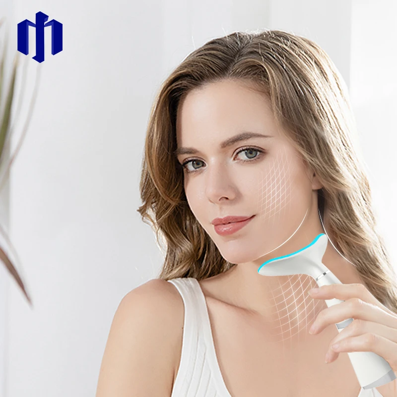 New Design Portable LED Photon Vibration Neck Care Wrinkle Removal Elimination Instrument