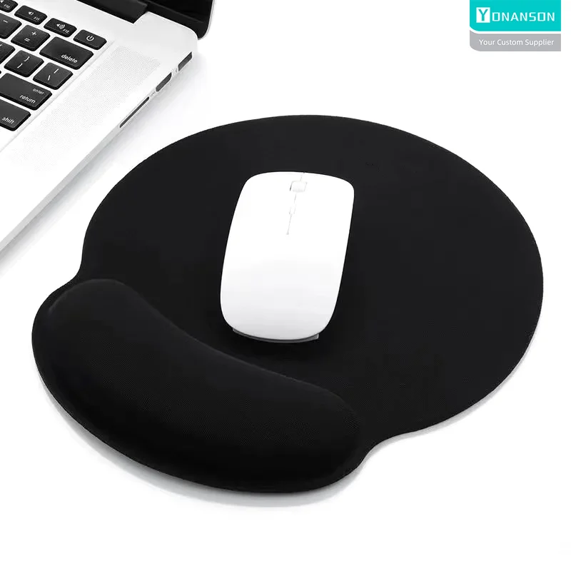 Corporate Gifts Custom Logo Ergonomic Mouse Pad with Wrist Rest Support Pain Relief Mouse Pad with Non-Slip Rubber Base