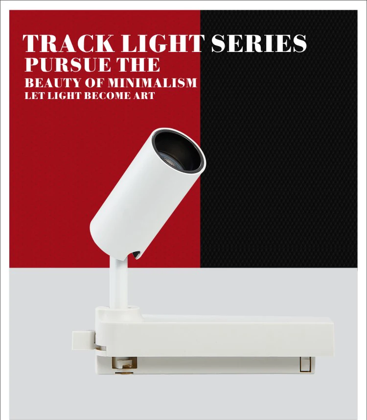 Commercial Led Track Mounted Led Light Projector Type 40W Ceiling Cob Dimmable Adjustable Moving Head Spot Led Track Light