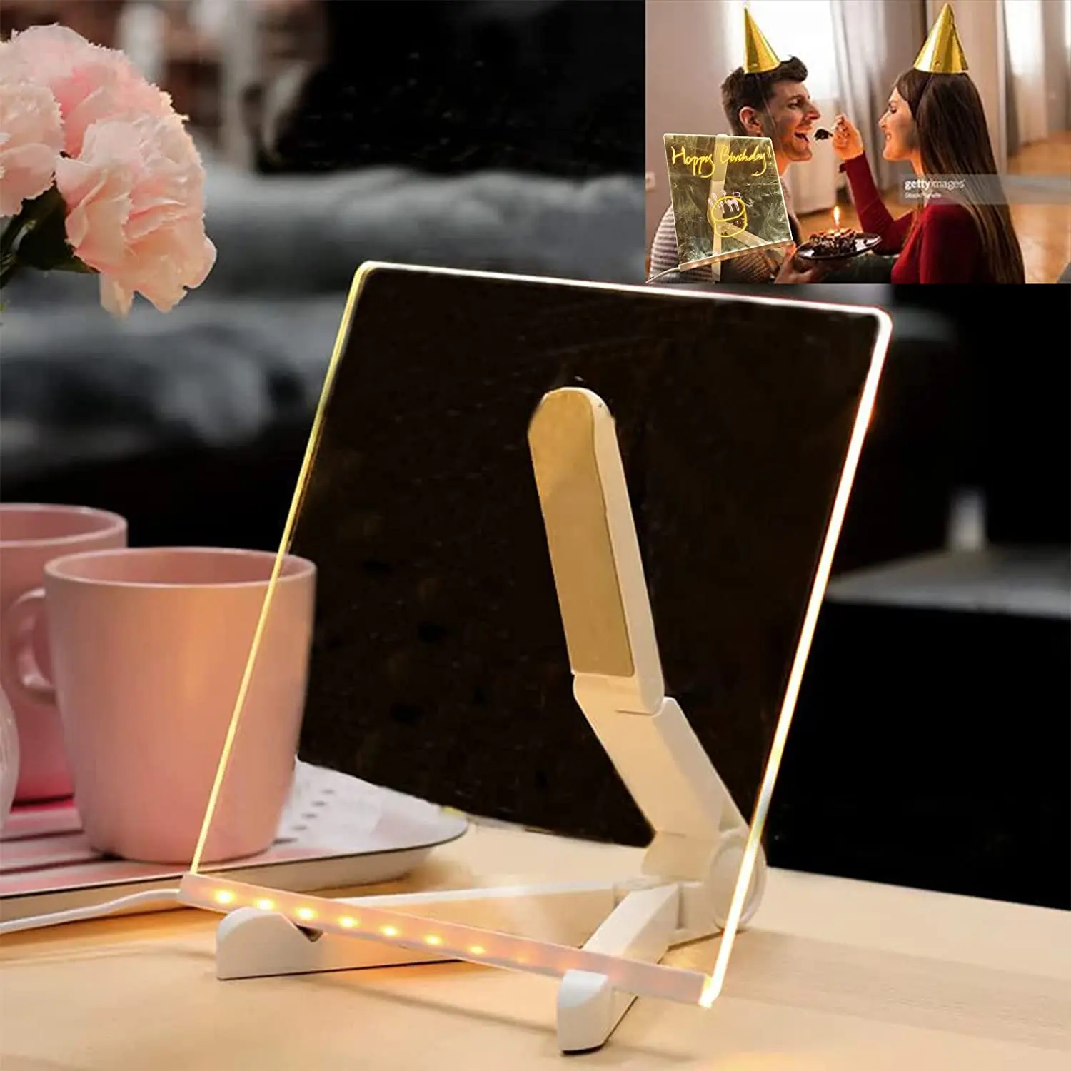 Multifunctional Acrylic Panels Kids Drawing Illuminated Led Message Writing Board