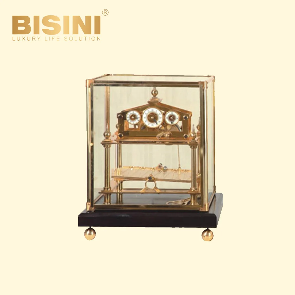 high grade Glass cover Pure copper gear Desk Clock Exquisite Mechanical Eiffel Tower table clock