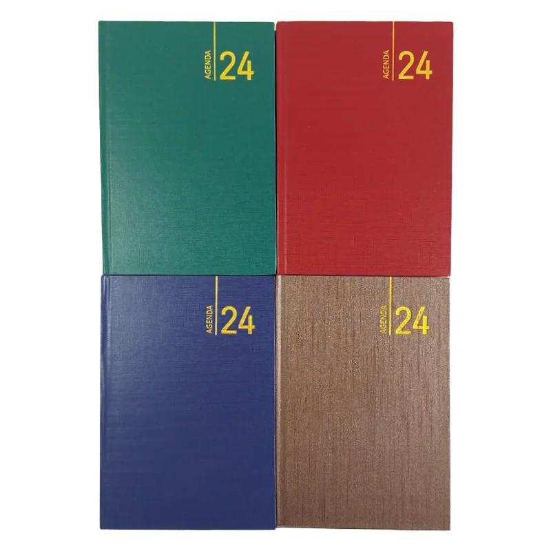 Custom logo 2024 Hardcover A5 Paper Note Book Diary Journal Agenda Daily Weekly Monthly Organizer Planner Notebook