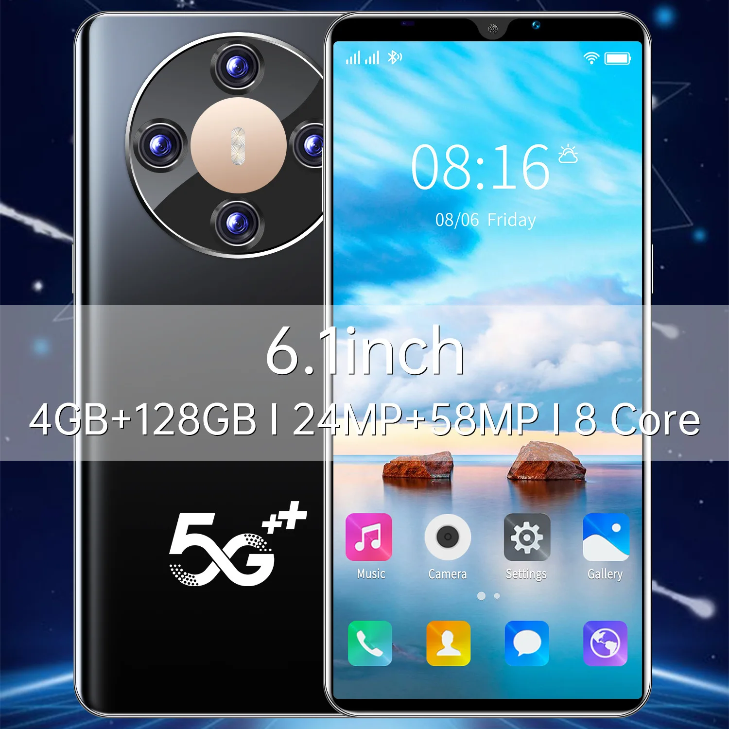 Смартфон с каплями воды 5 г 6 1 дюймов