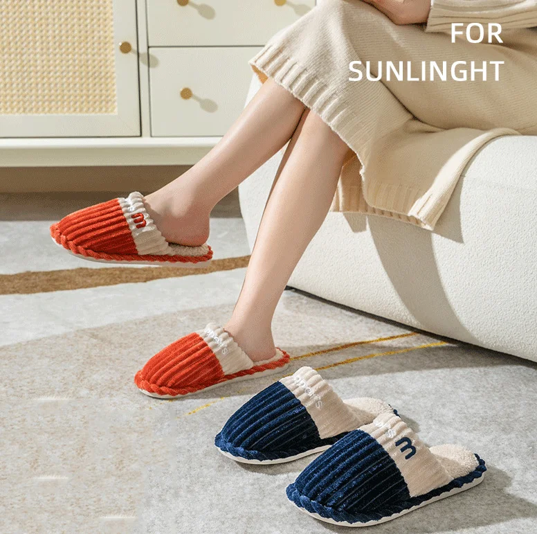 European slipper Comfortable Coral Fleece Slippers With High Cost Performance Thickened Non-slip Comfortable And Warm Slippers