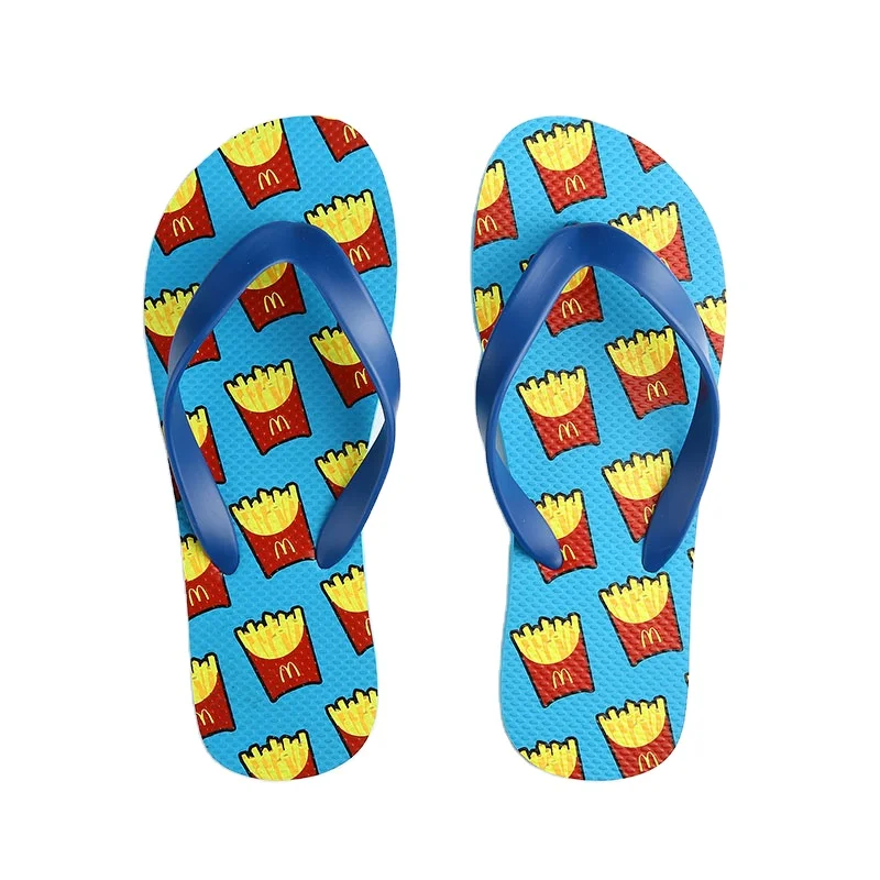 Beach Flip-flops Slippers Rubber Flip Flops Wholesale Cheap Wholesale Customized PVC Screen Printing Women Summer Shoes Printed