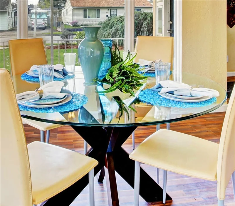 Hot sale clear tempered glass tabletop desktop toughened glass