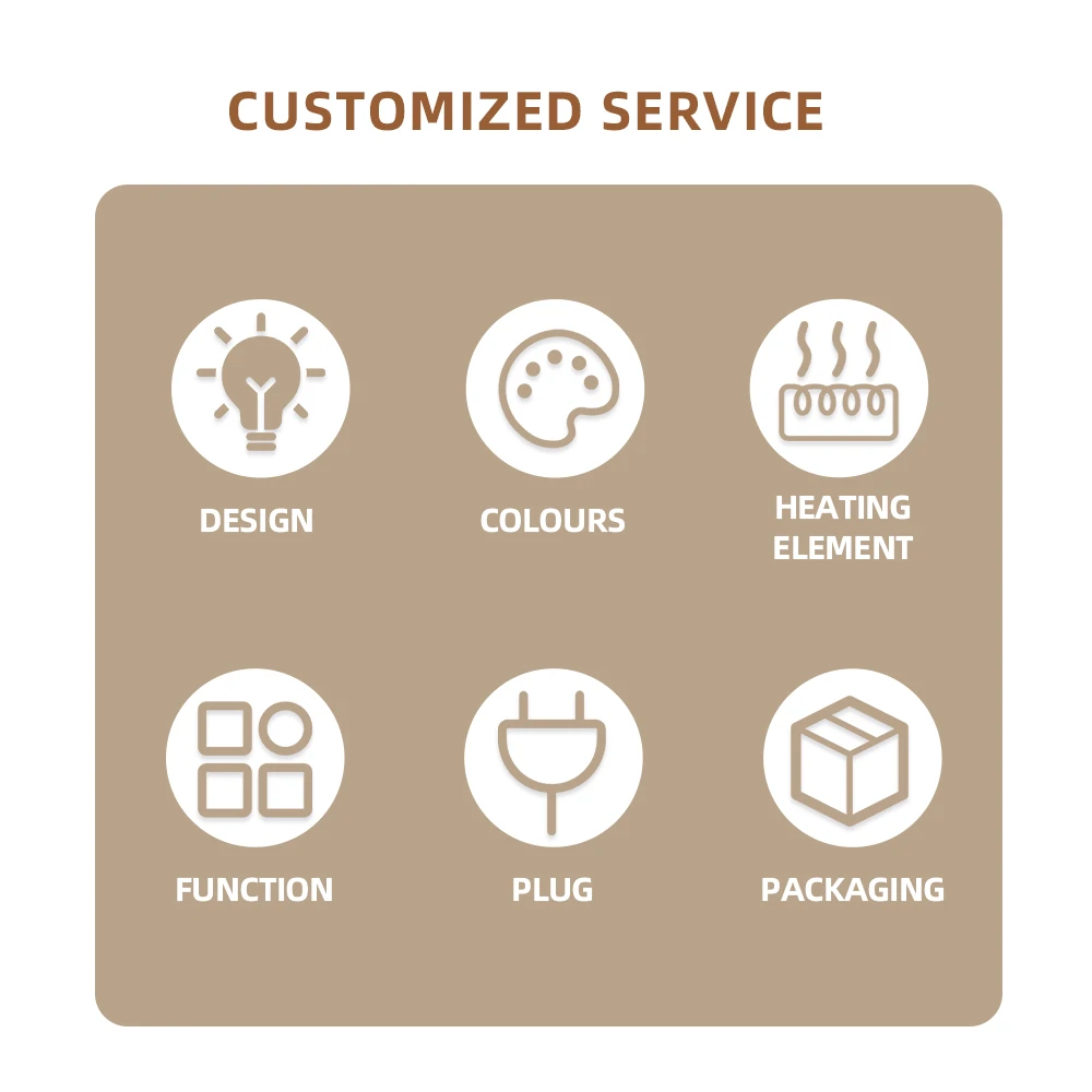 Adjustable Flame Colors Curved Screen Portable Fireplace Space Heater Ceramic Heat Element Overheat And Tip Over Safety Shutoff