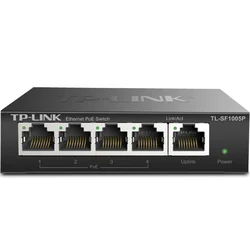 TP-LINK TL-SG1005P 5-портовый гигабитный PoE настольный коммутатор с 4 портами 65 Вт бюджет Plug and Play tp-кольцо
