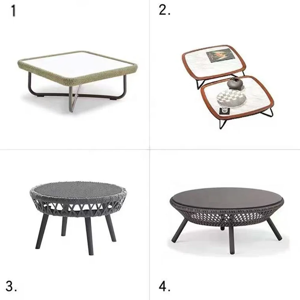 wholesale hot design cheap outdoor stone marble top small round square coffee table for sofa design center table side table