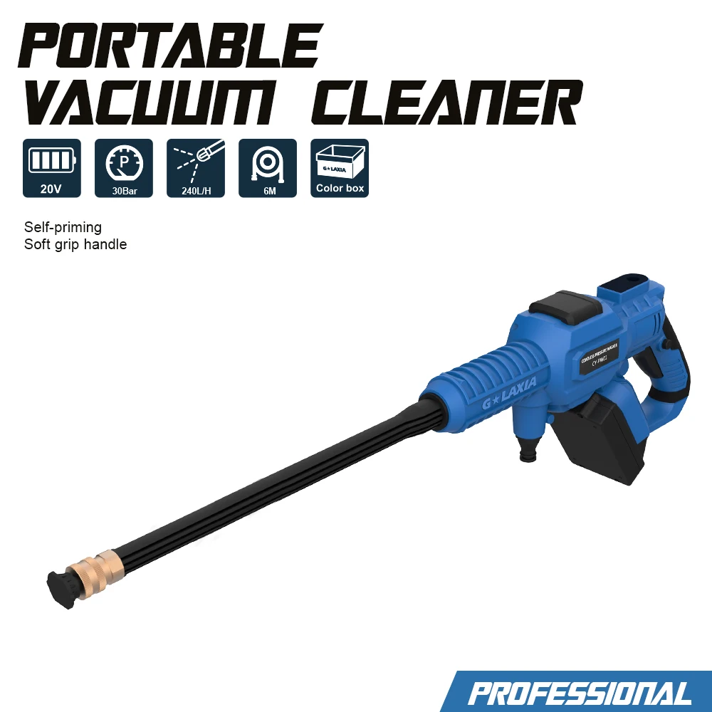 GALAXIA 20V Cordless Car Pressure Washer Outdoor Portable Washer with Pump Suitable for Gardening
