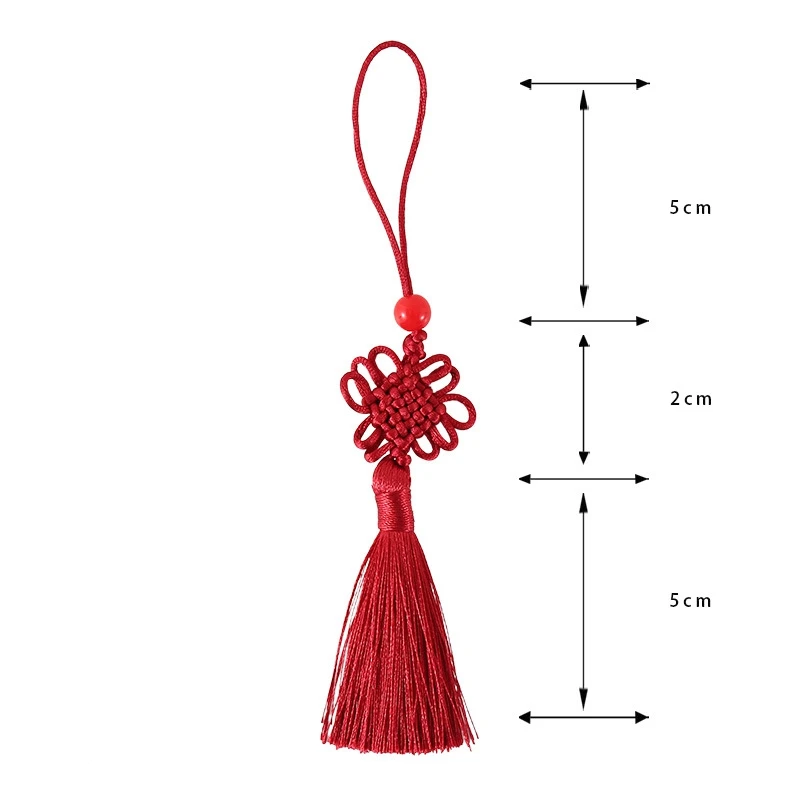 Wholesale Keychain Tassel New Design Chinese Knot Tassel Fringe Satin Polyester Handmade Chinese Knot With Soft Tassels