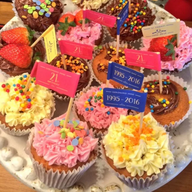 Custom Paper Printed Cupcake Flags Bamboo Picks Party Decorate Toothpick Flags