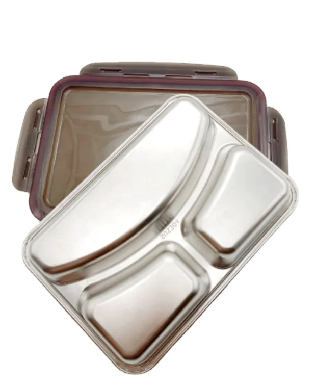 Easy to Carry, Mirror Finish, Stainless steel Food Storage Container With Plastic Lid