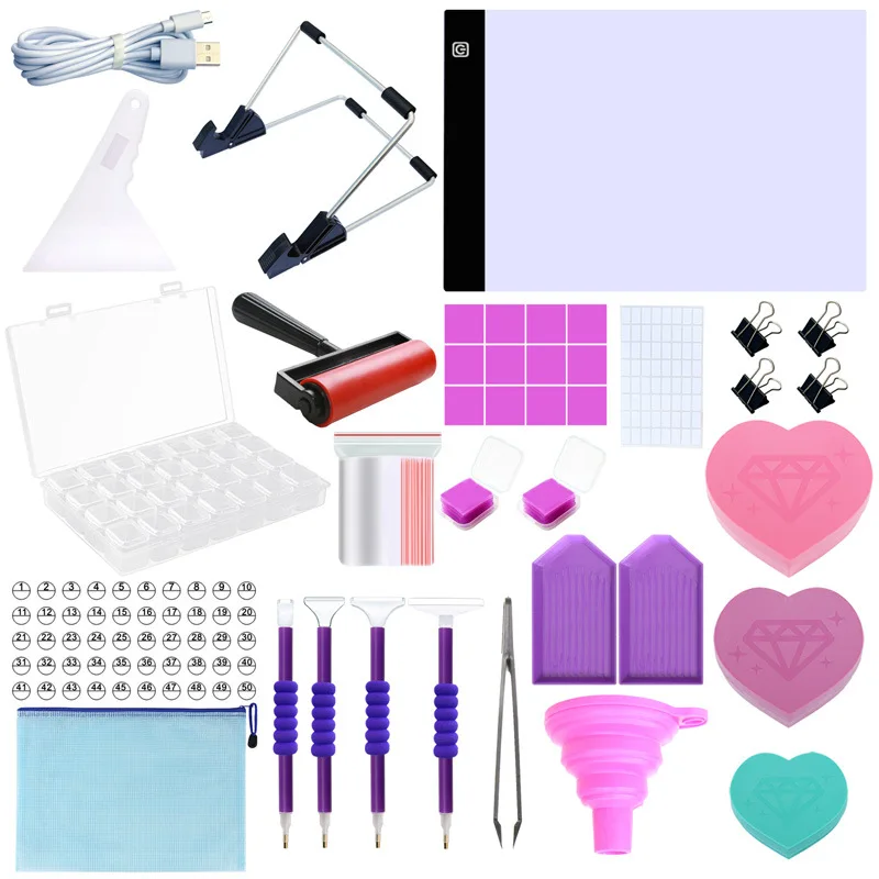 Factory Price Wholesale A3 A4 LED Light Pad 5d Diamond Painting Tool Kits Writing Sketch Drawing Board Tracing LED Pad