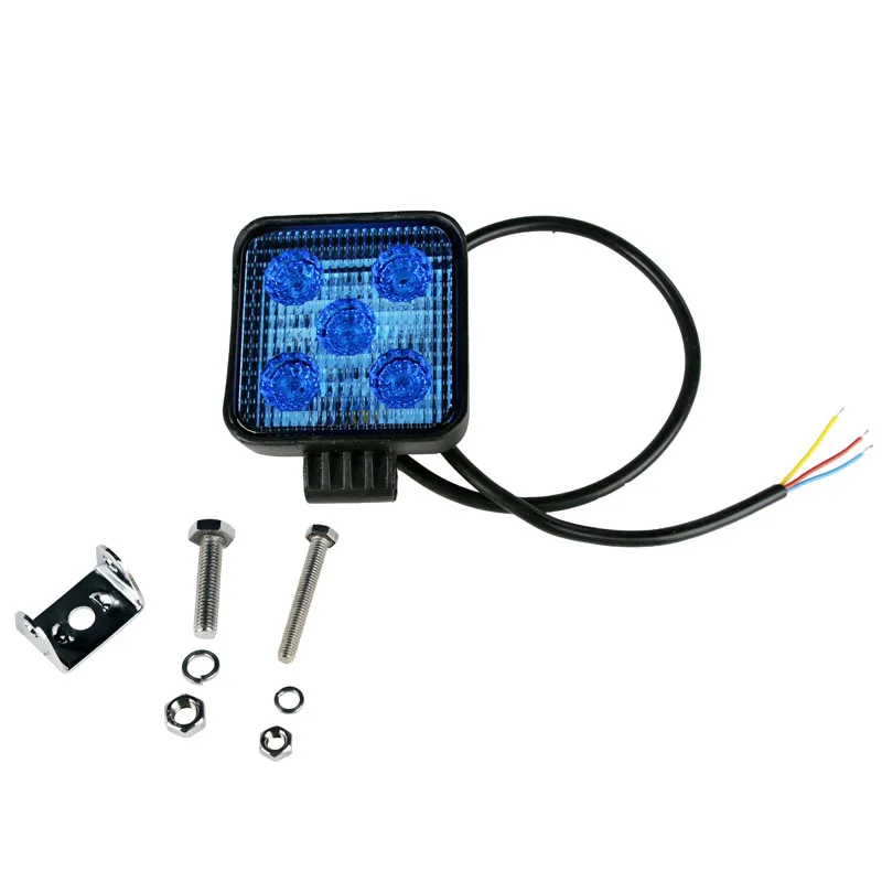 Tuff Plus Wholesaler CE 12V 15W Forklift Excavator Heavy Duty Square Work Light Led Strobe Light