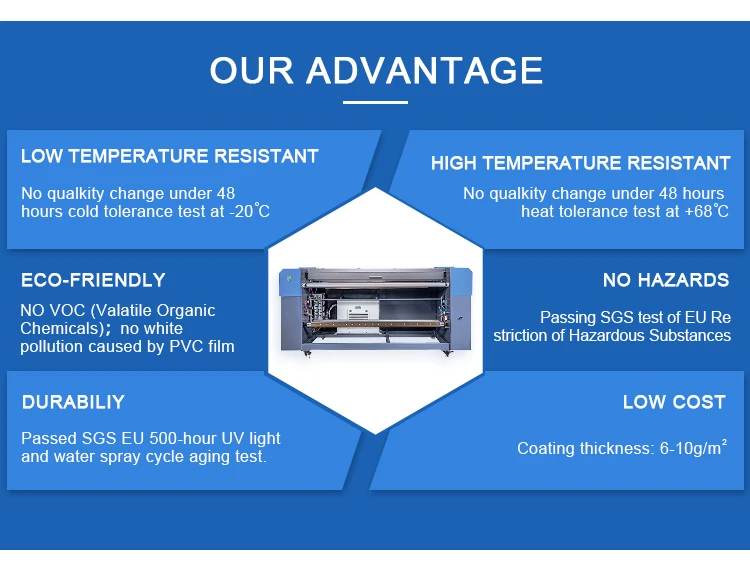 China factory direct selling solid color waterproof LED liquid laminator for digital printing leather