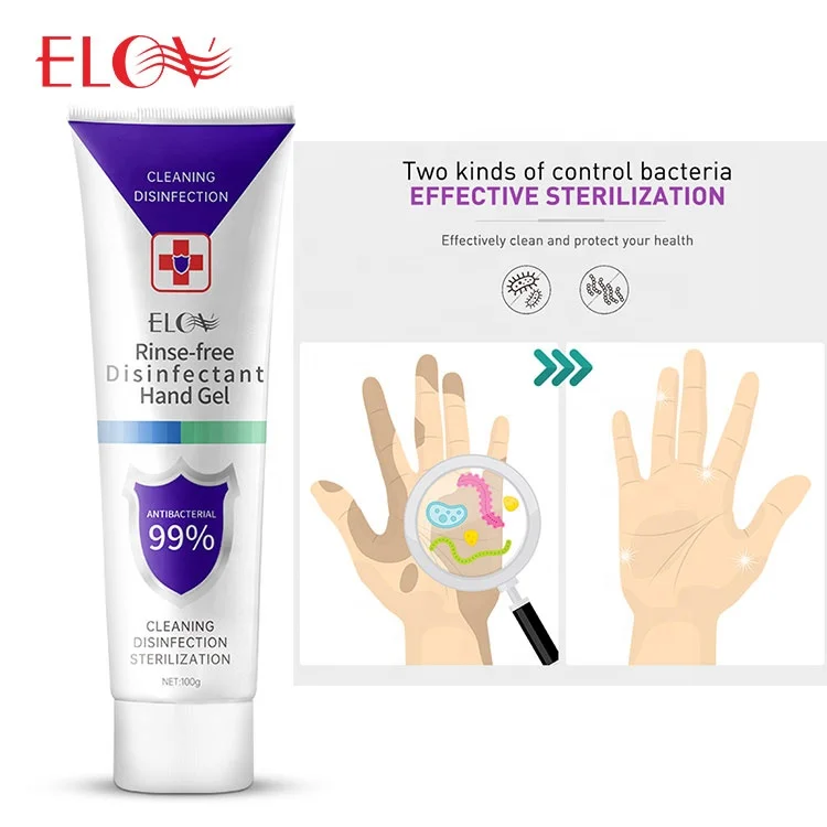 Waterless 75% Alcohol Antiseptic Disposable Hand Sanitizer Gel Portable 99% Effective Antiviral 100g Rinse-Free Disinfectant Gel