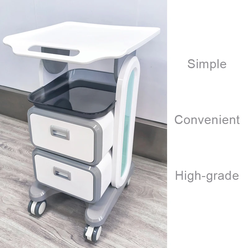 Professional Universal Utility Cart with Wheels  PMU Work Station Body Art Beauty Dental Trolley Lab Cart