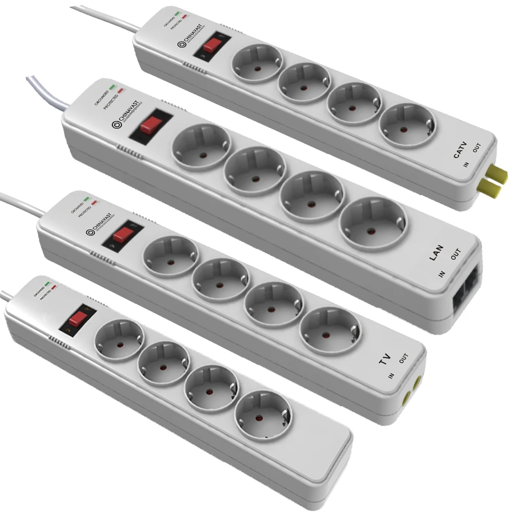 european schuko power board electrical plugs sockets desktop  usb switch smart power strip  extension socket